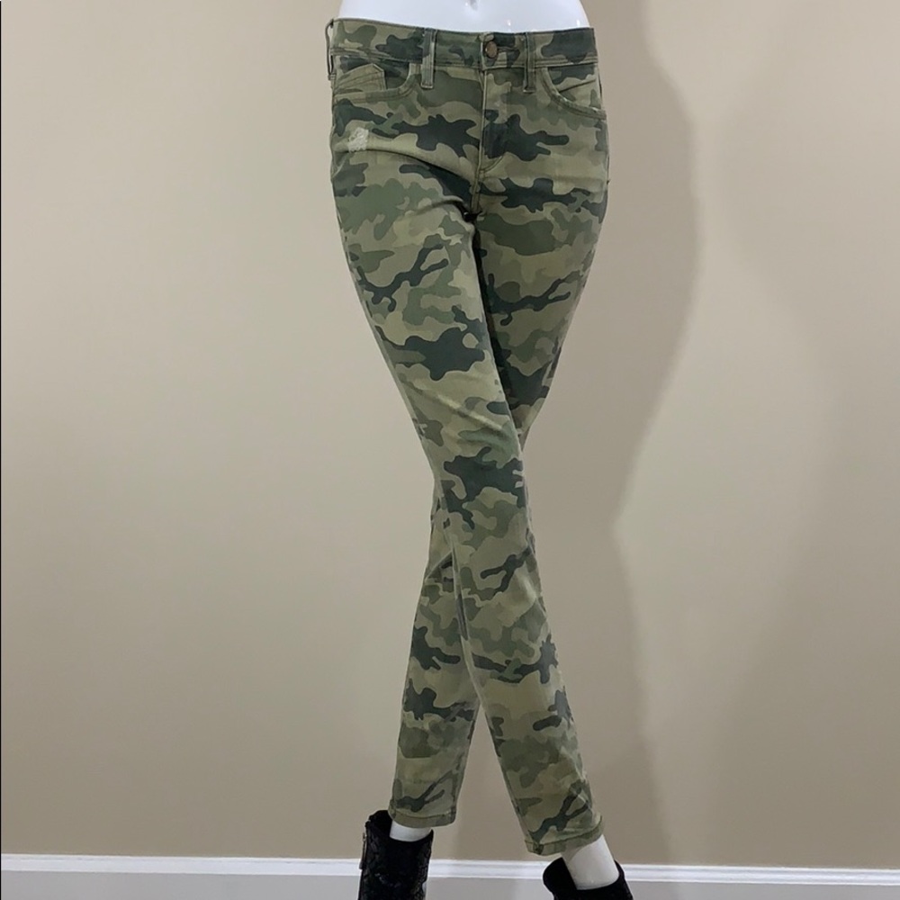 Bebe Army Camouflage Ankle Skinny Jean